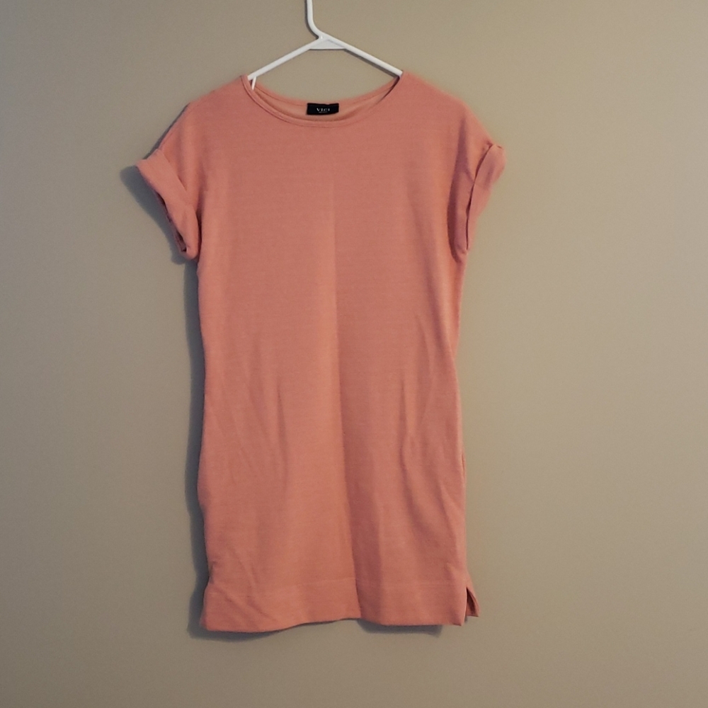 Vici coral dress with pockets